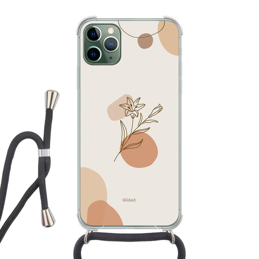 Flora - iPhone 11 Pro Max Handyhülle Crossbody case mit Band