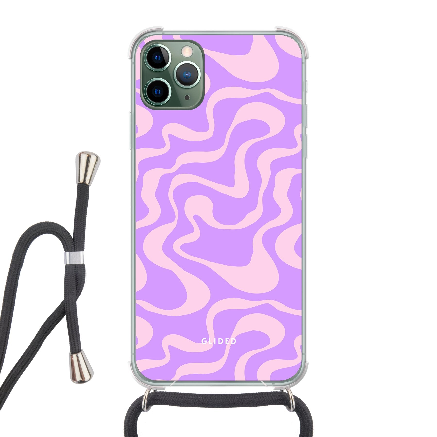 Purple Wave - iPhone 11 Pro Max Handyhülle Crossbody case mit Band