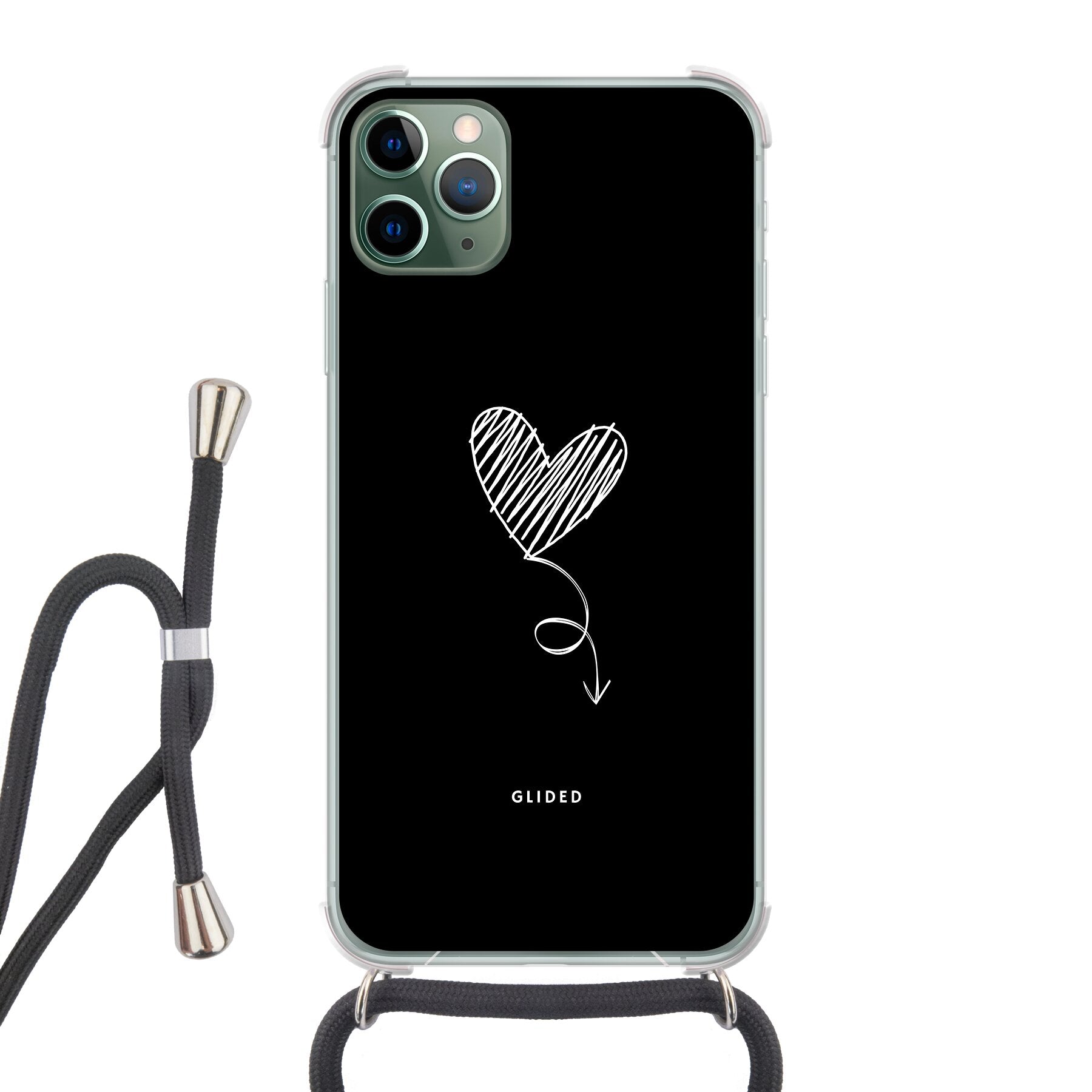 Dark Heart - iPhone 11 Pro Max Handyhülle Crossbody case mit Band