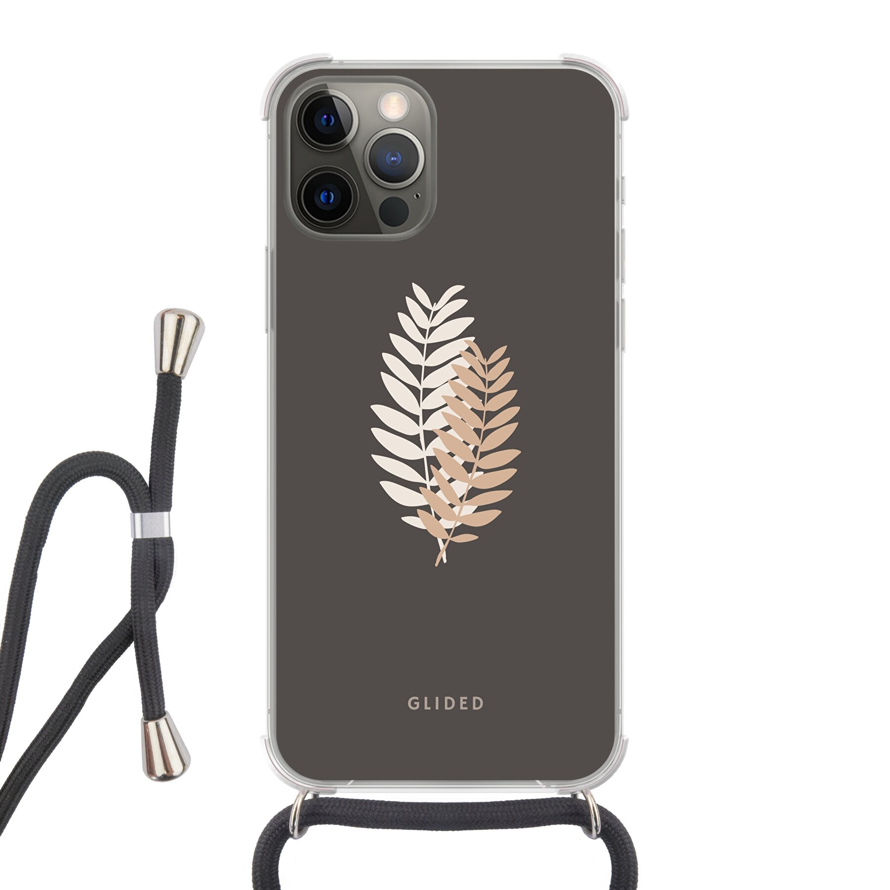 Florage - iPhone 12 Handyhülle Crossbody case mit Band