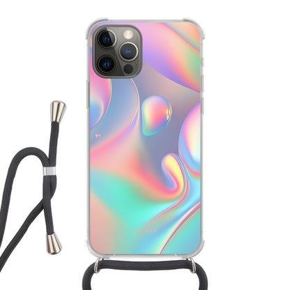 Holographic Aesthetic - iPhone 12 Handyhülle Crossbody case mit Band