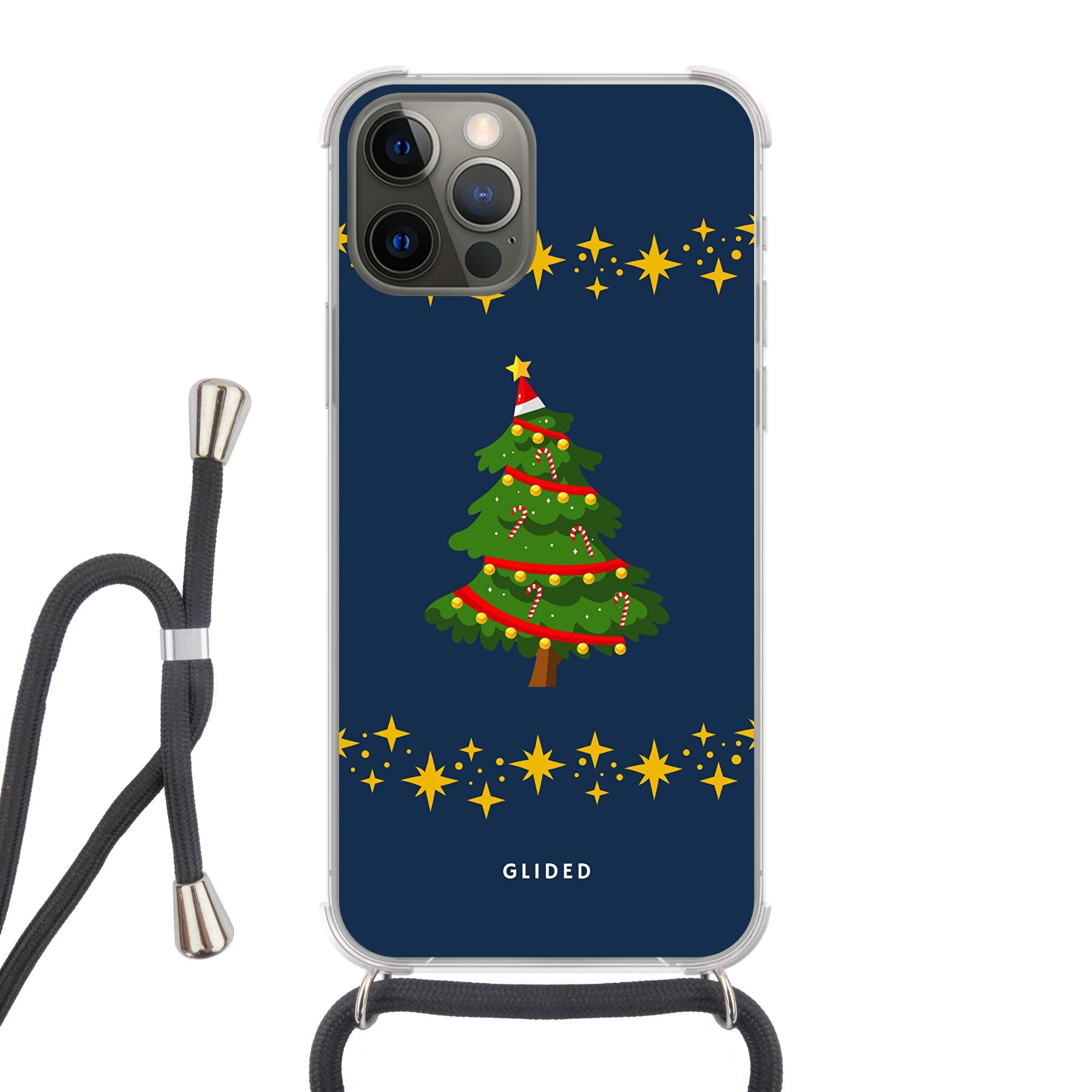 Christmas Tree - iPhone 12 Handyhülle Crossbody case mit Band