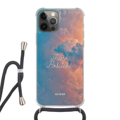 Think positive - iPhone 12 Handyhülle Crossbody case mit Band