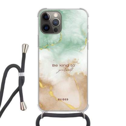 Kind to yourself - iPhone 12 Handyhülle Crossbody case mit Band