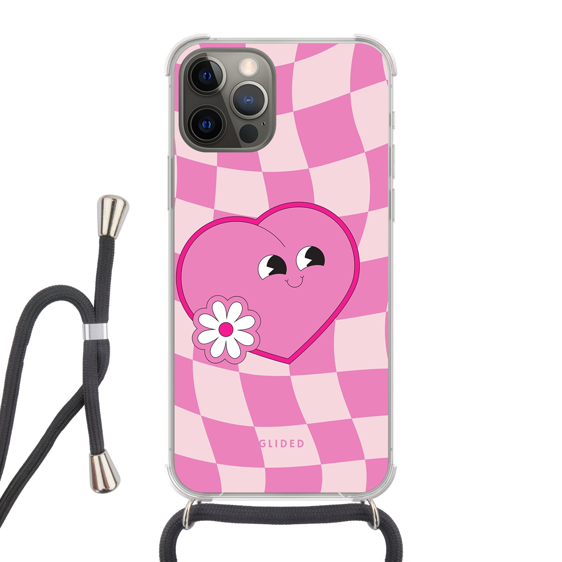 Sweet Love - iPhone 12 Handyhülle Crossbody case mit Band