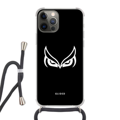 Dark owl - iPhone 12 Handyhülle Crossbody case mit Band