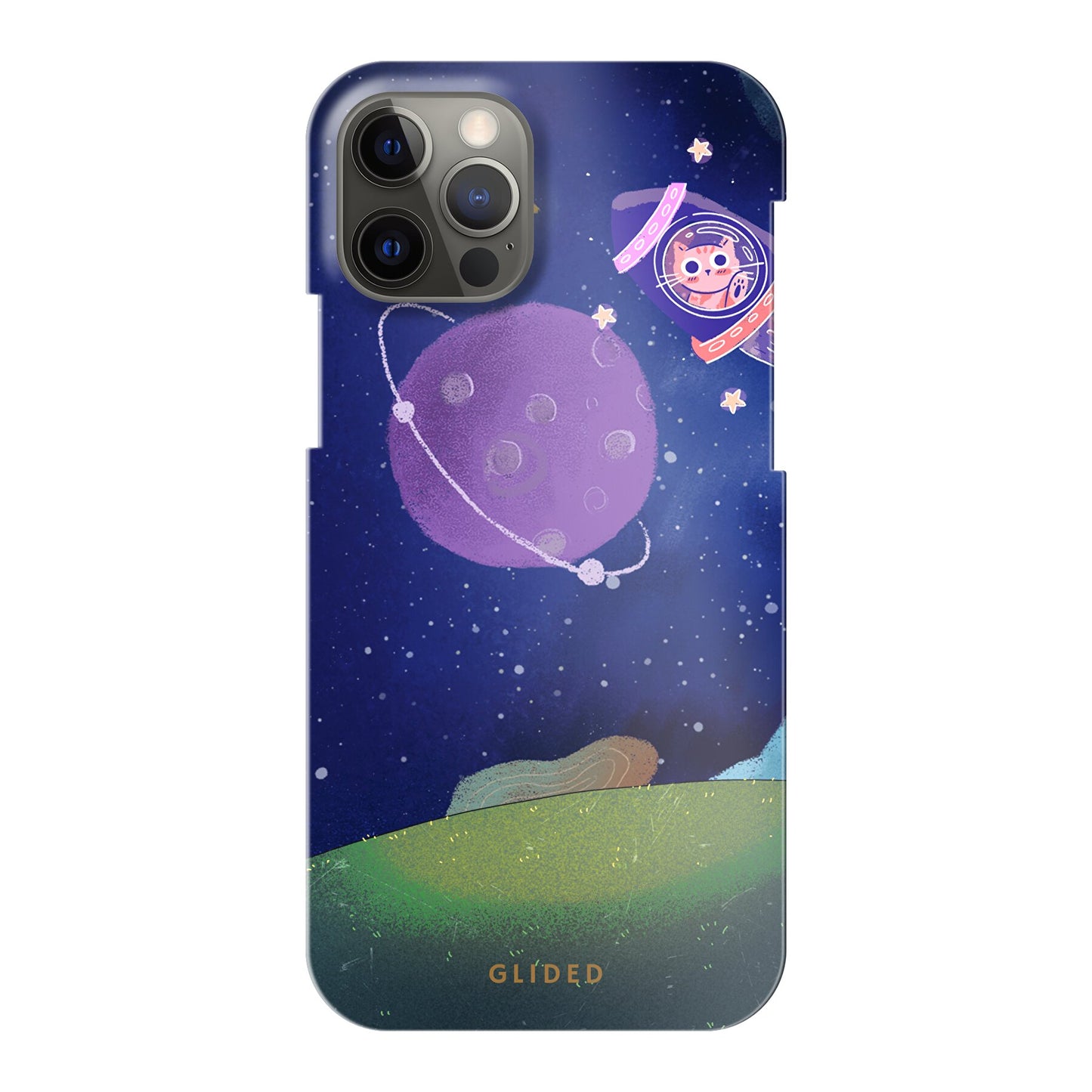 Galaxy Cat - iPhone 12 Handyhülle Hard Case