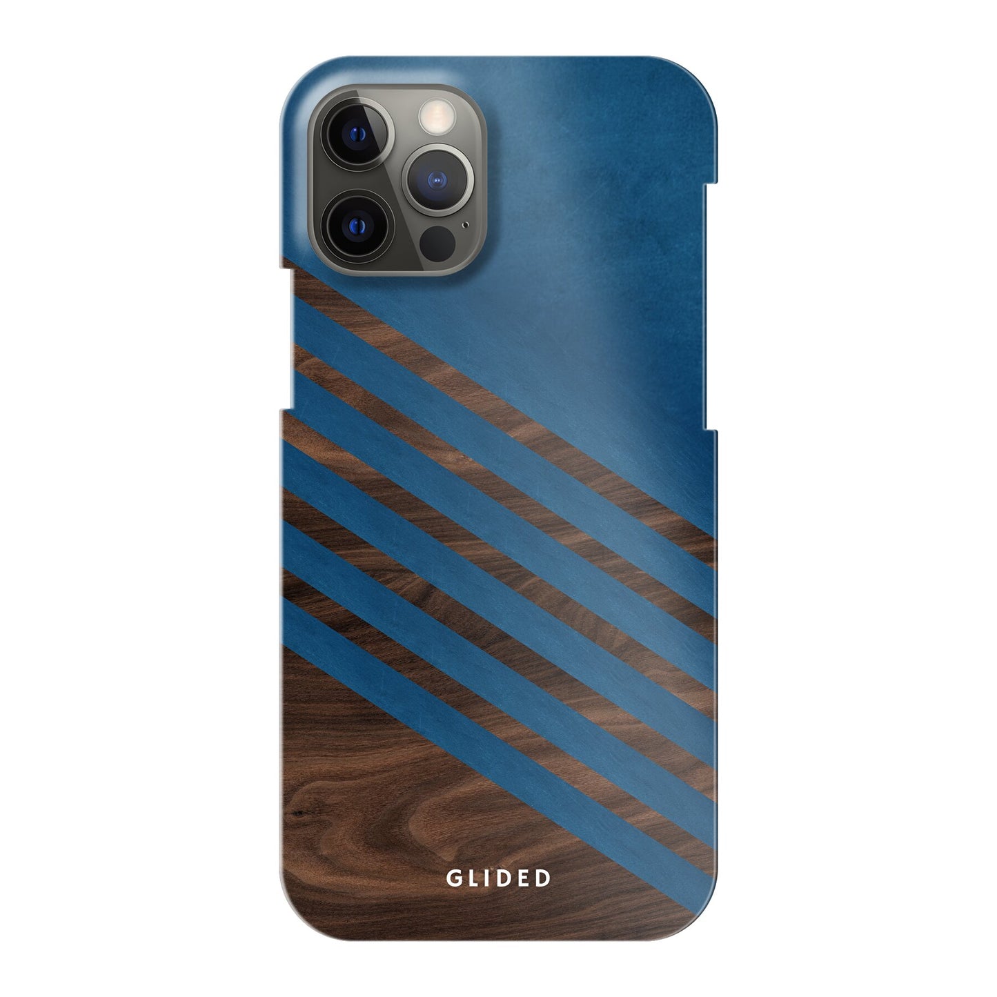 Blue Wood - iPhone 12 Handyhülle Hard Case