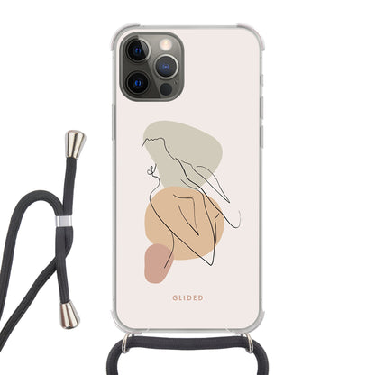 Woman Power - iPhone 12 Pro Handyhülle Crossbody case mit Band