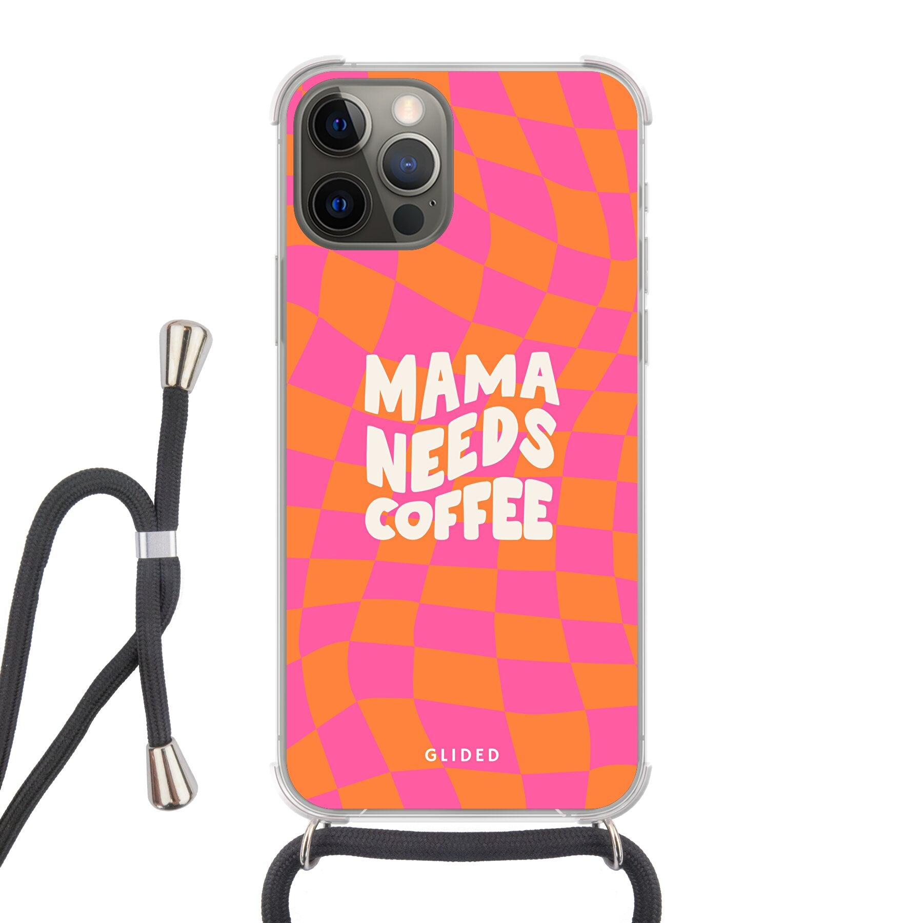 Coffee Mom - iPhone 12 Pro - Crossbody case mit Band