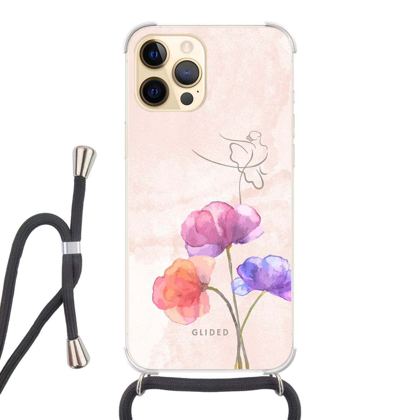 Blossom - iPhone 12 Pro Max Handyhülle Crossbody case mit Band