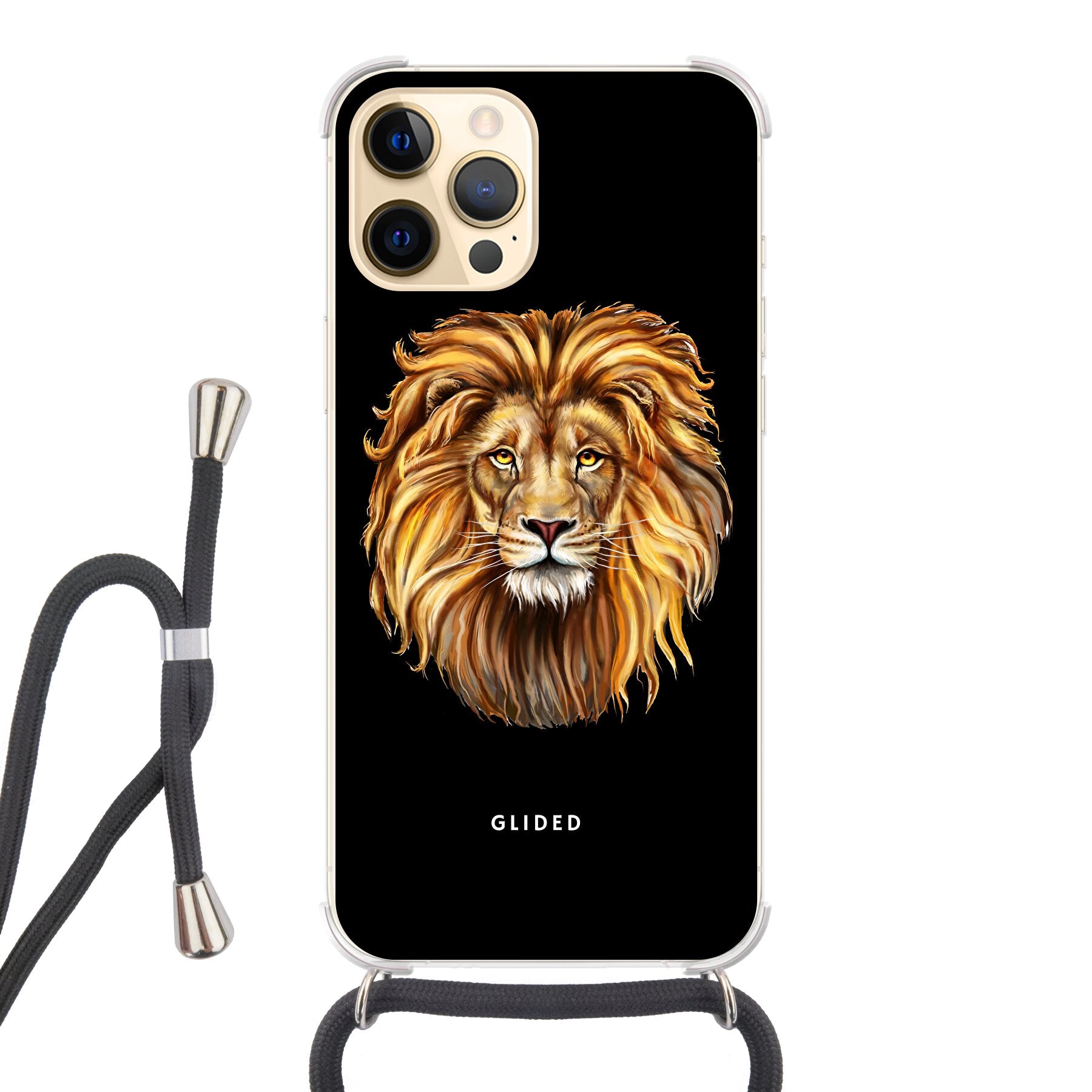 Lion Majesty - iPhone 12 Pro Max - Crossbody case mit Band