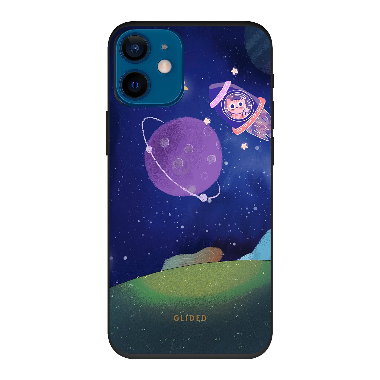 Galaxy Cat - iPhone 12 mini Handyhülle Biologisch Abbaubar