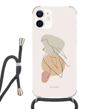 Woman Power - iPhone 12 mini Handyhülle Crossbody case mit Band