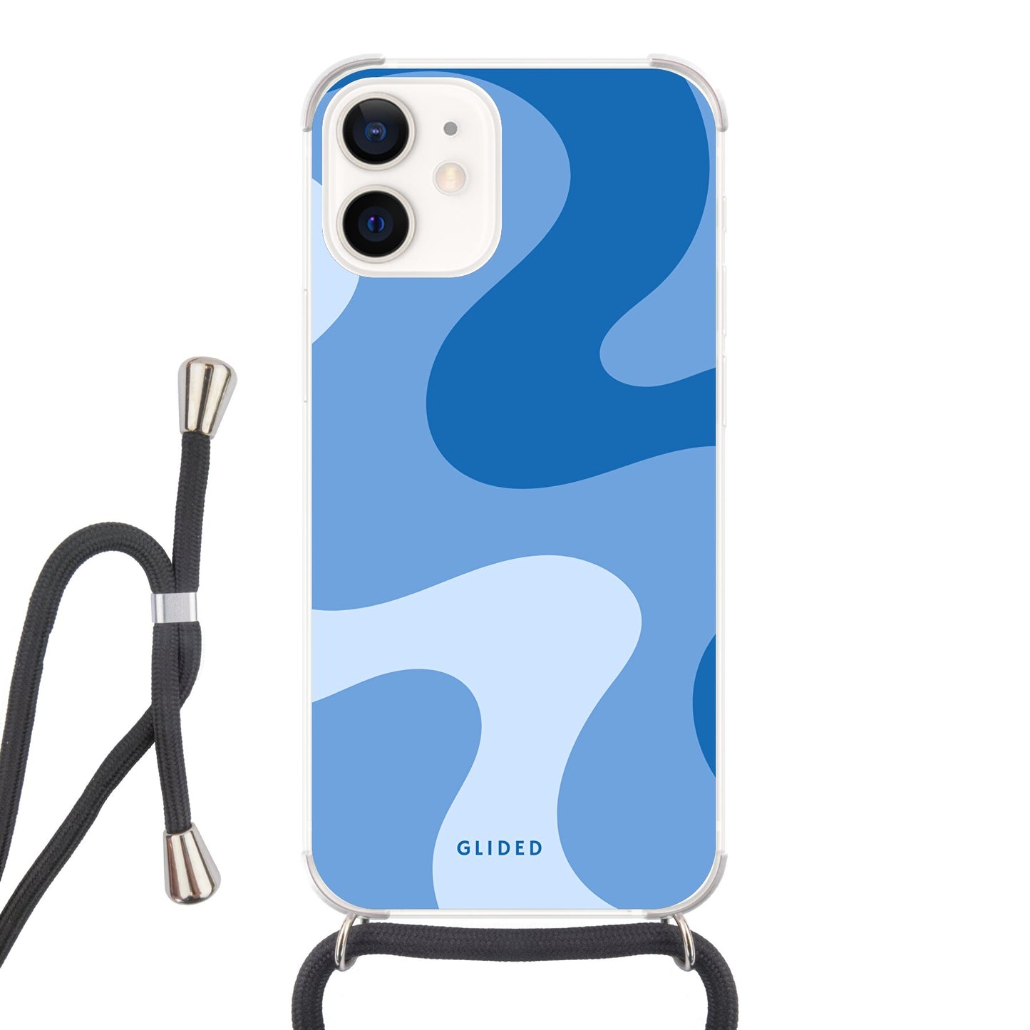 Blue Wave - iPhone 12 mini Handyhülle Crossbody case mit Band