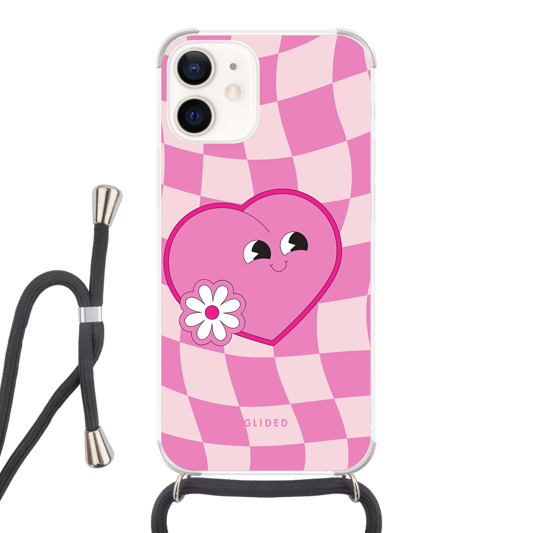 Sweet Love - iPhone 12 mini Handyhülle Crossbody case mit Band