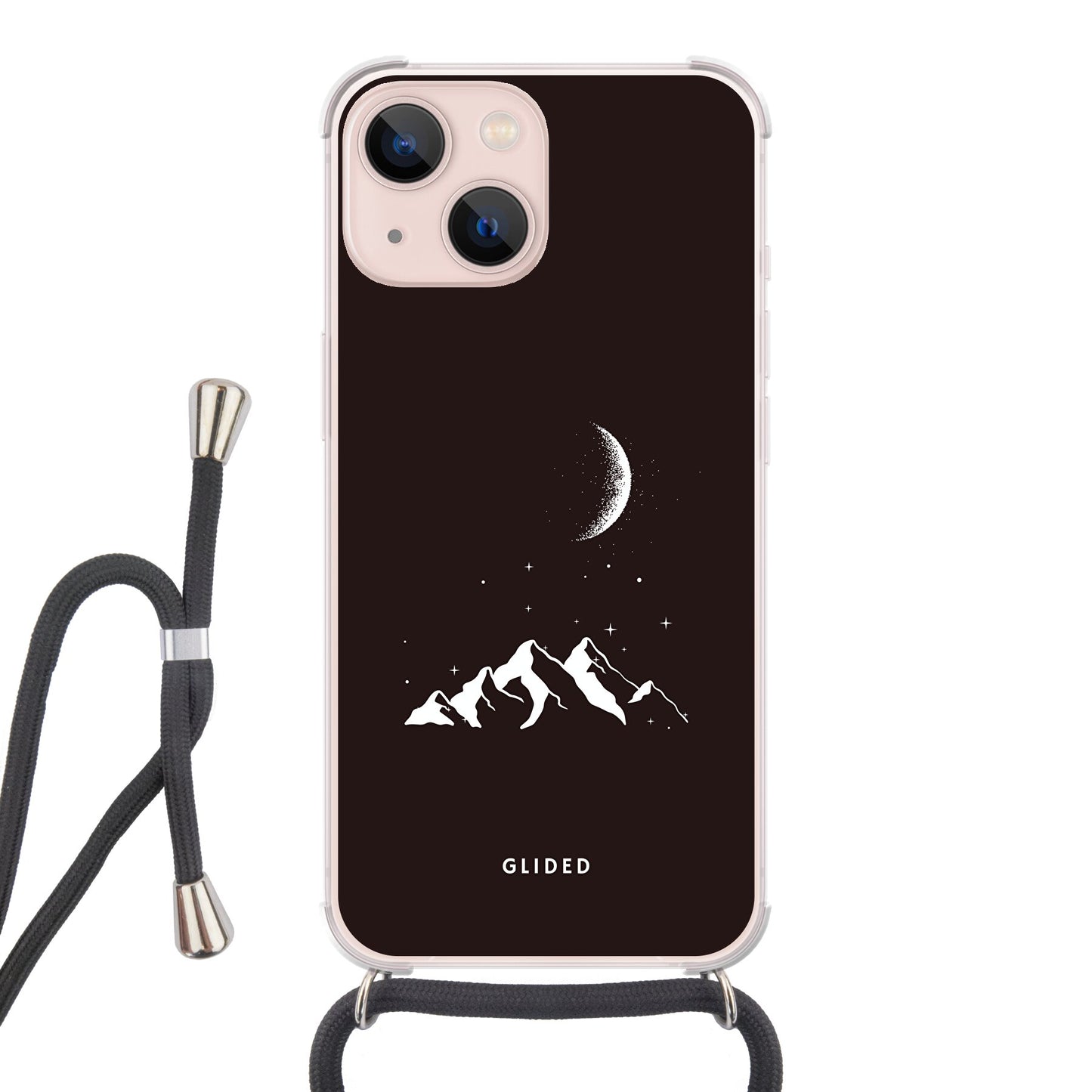 Midnight Peaks - iPhone 13 Handyhülle Crossbody case mit Band