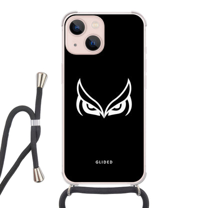 Dark owl - iPhone 13 Handyhülle Crossbody case mit Band