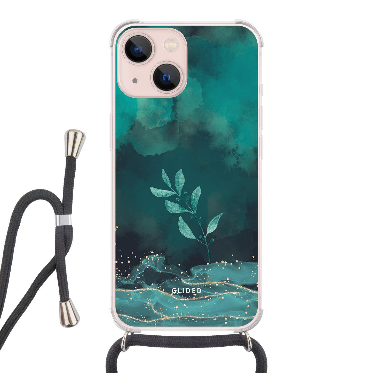 Mystic Bloom - iPhone 13 Handyhülle Crossbody case mit Band