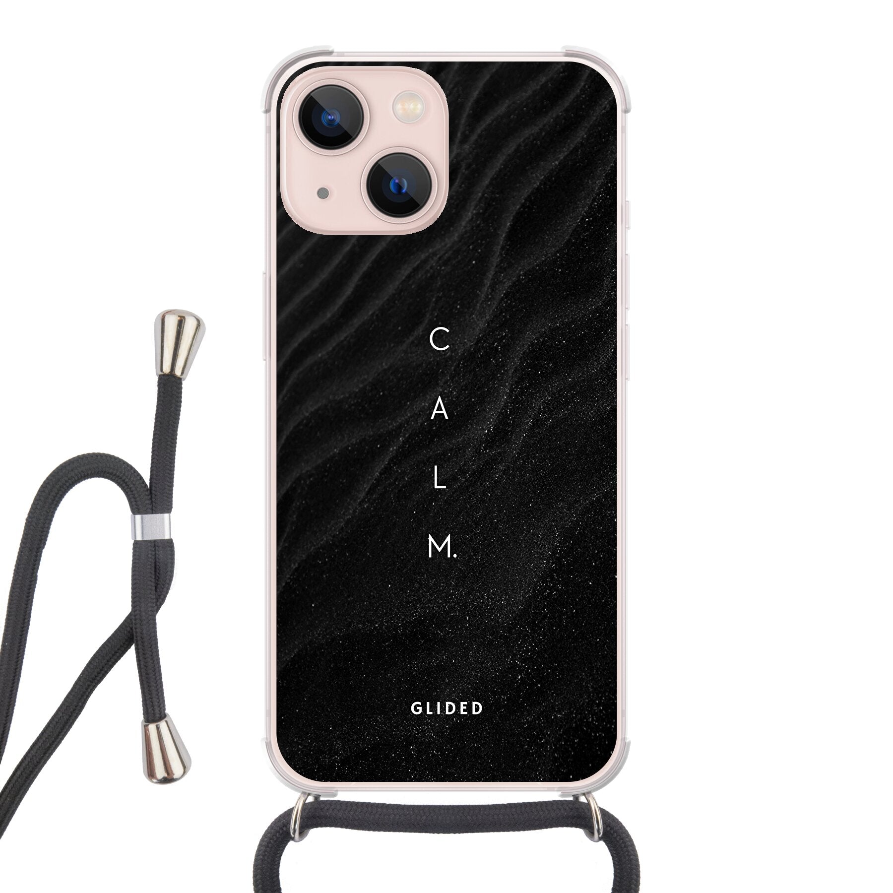 Calm - iPhone 13 Handyhülle Crossbody case mit Band