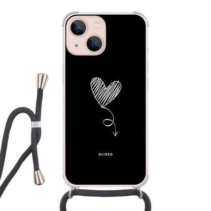 Dark Heart - iPhone 13 Handyhülle Crossbody case mit Band