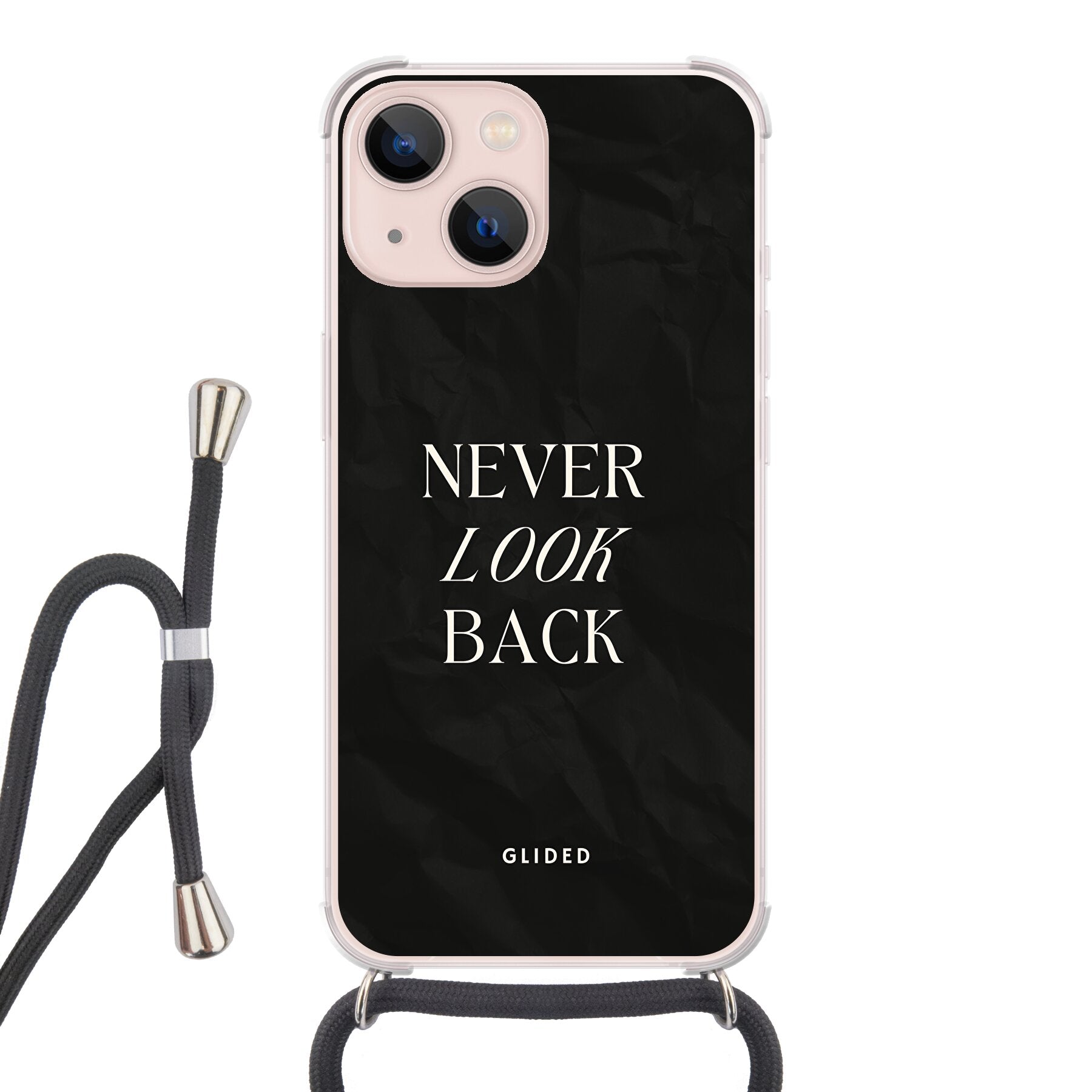 Never Back - iPhone 13 Handyhülle Crossbody case mit Band