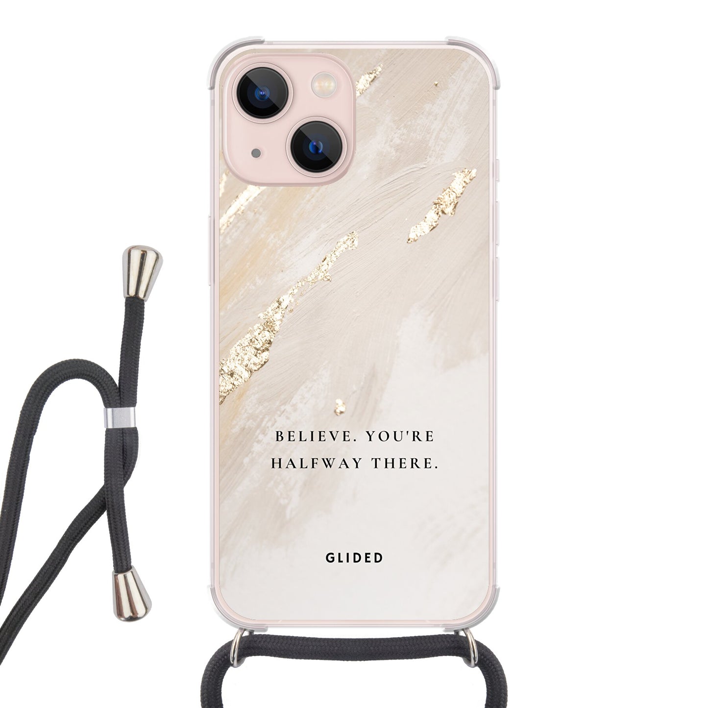 Believe - iPhone 13 Handyhülle Crossbody case mit Band