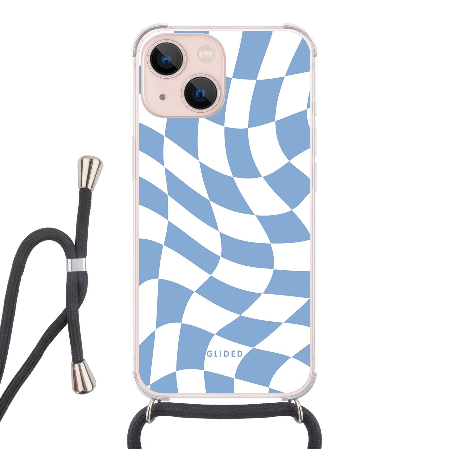 Blue Chess - iPhone 13 Handyhülle Crossbody case mit Band