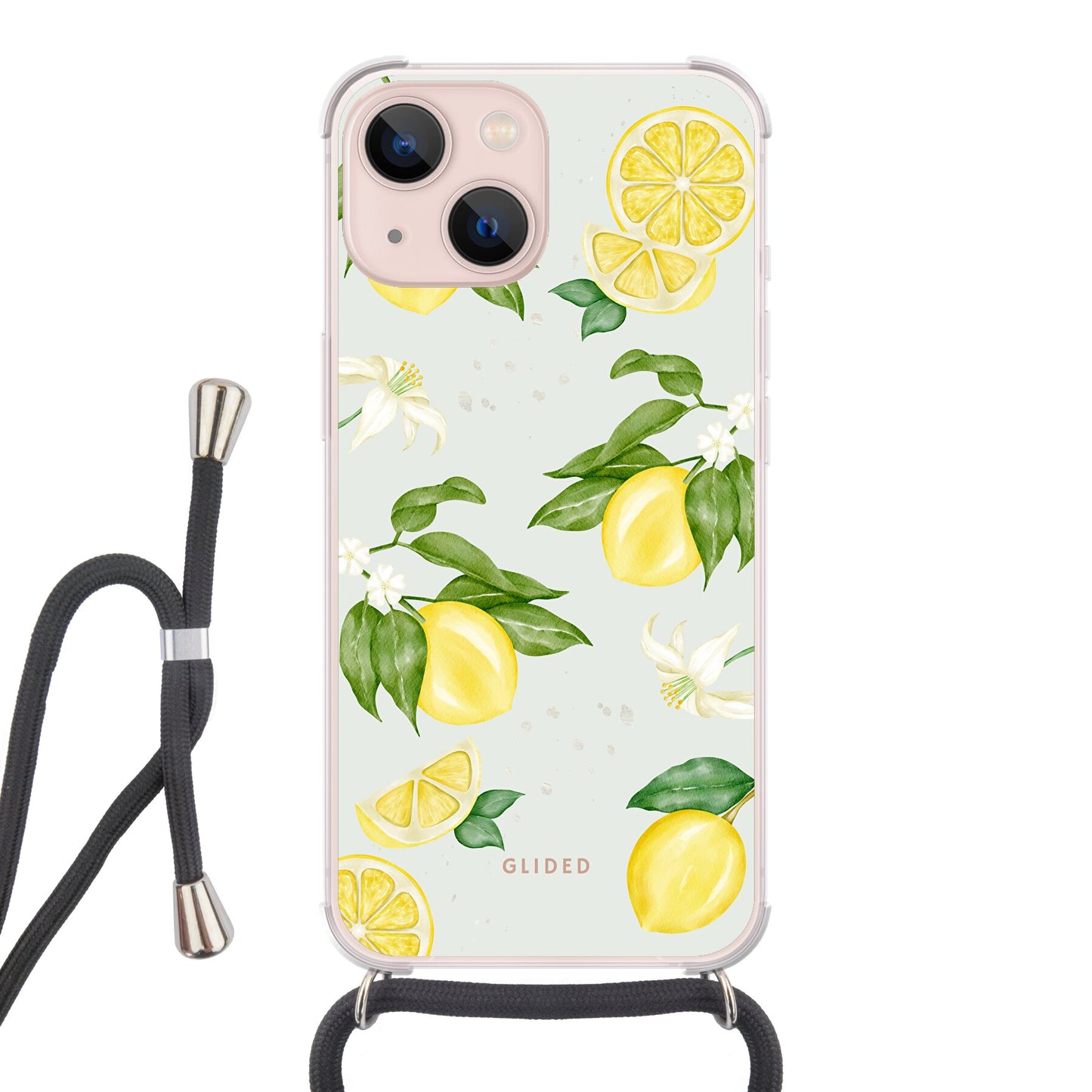 Lemon Beauty - iPhone 13 Handyhülle Crossbody case mit Band