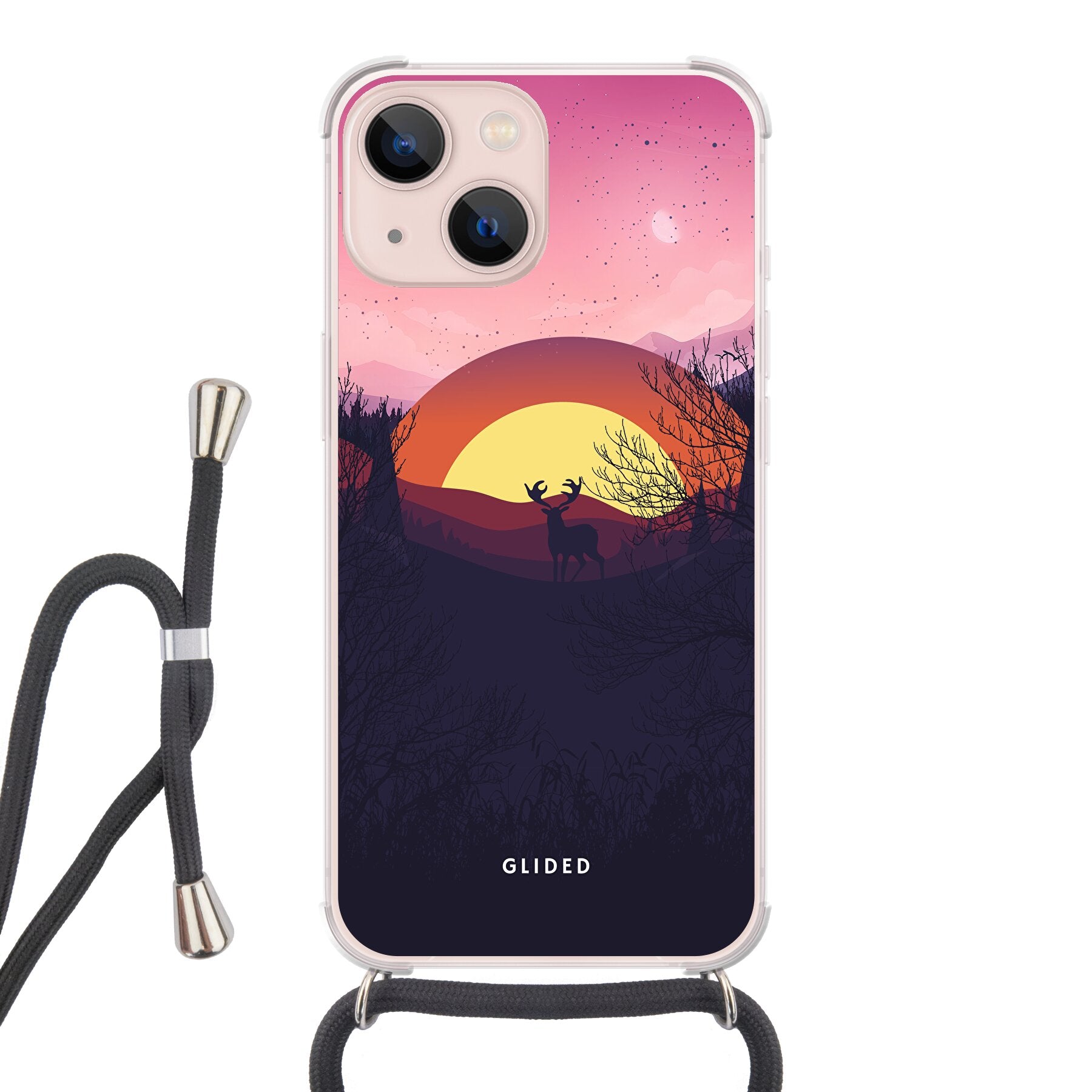 Sunset Majesty - iPhone 13 Handyhülle Crossbody case mit Band