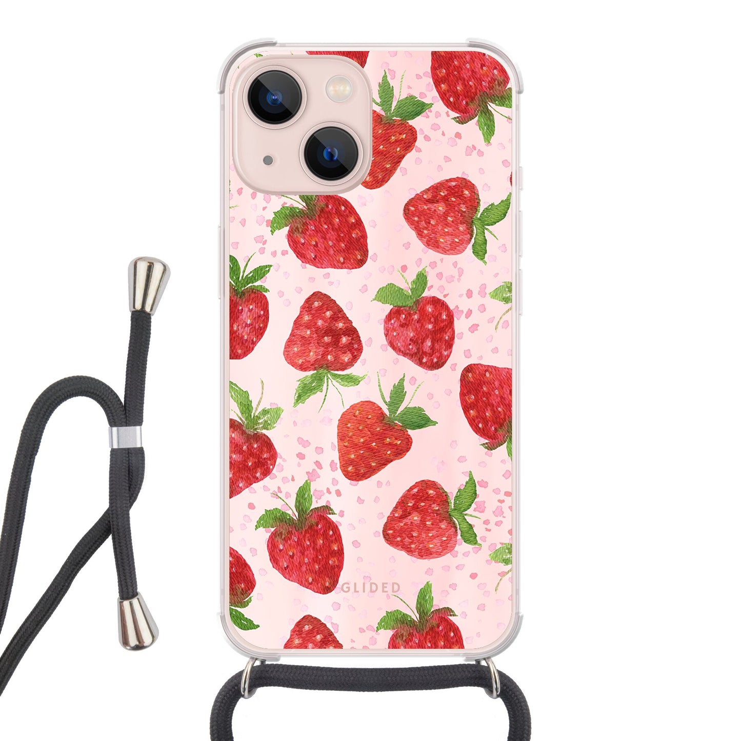 Strawberry Dream - iPhone 13 Handyhülle Crossbody case mit Band