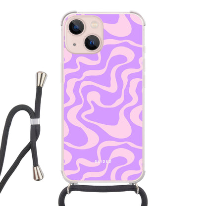 Purple Wave - iPhone 13 Handyhülle Crossbody case mit Band