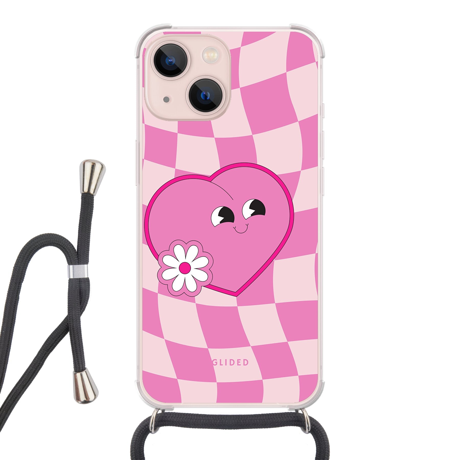 Sweet Love - iPhone 13 Handyhülle Crossbody case mit Band