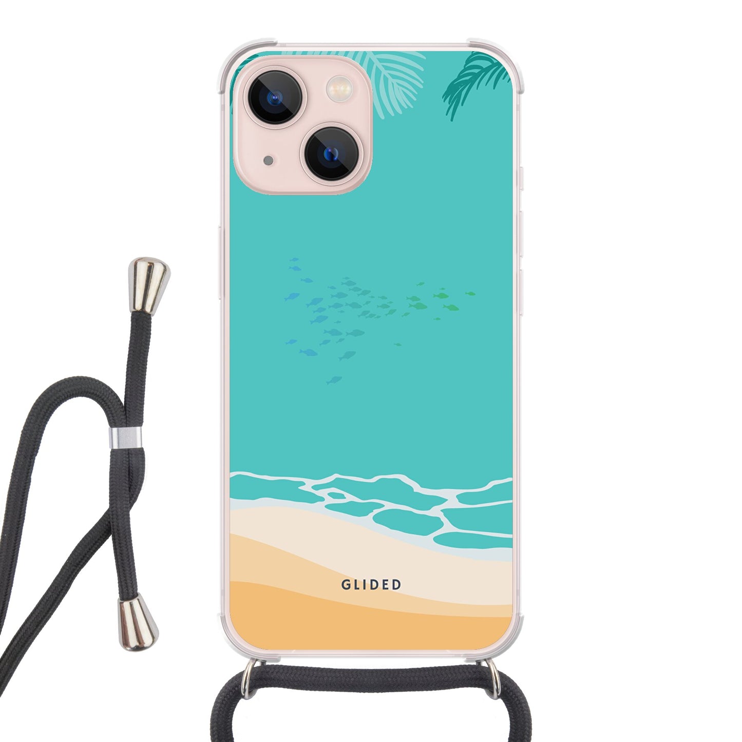 Beachy - iPhone 13 Handyhülle Crossbody case mit Band