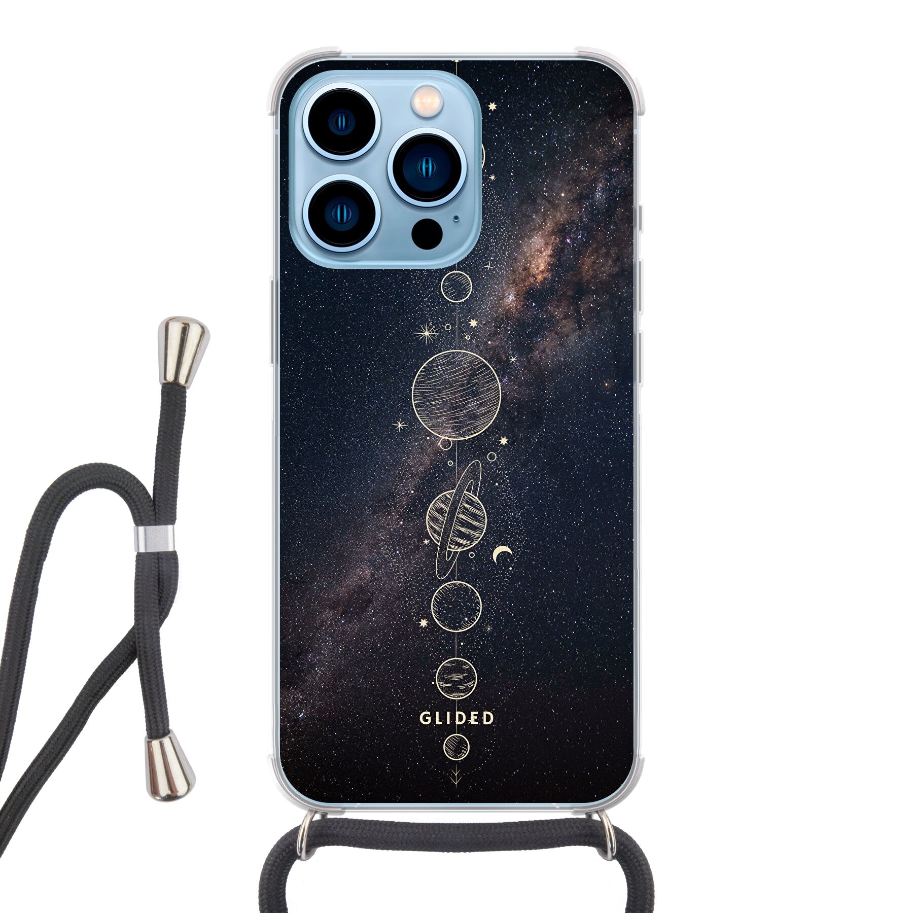 Planets - iPhone 13 Pro Handyhülle Crossbody case mit Band