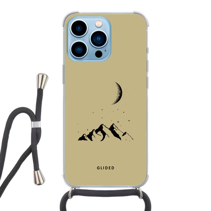 Lunar Peaks - iPhone 13 Pro Handyhülle Crossbody case mit Band