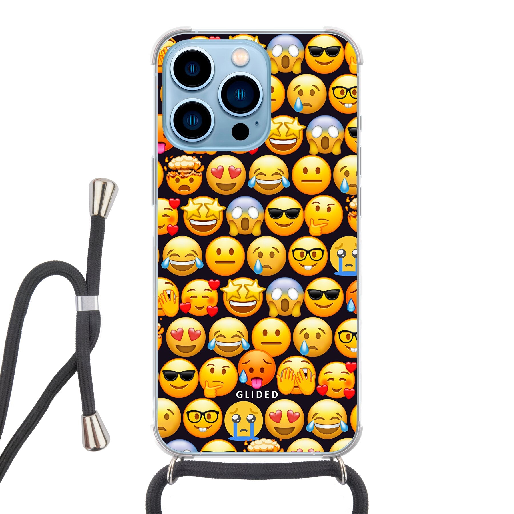 Emoji Town - iPhone 13 Pro Handyhülle Crossbody case mit Band