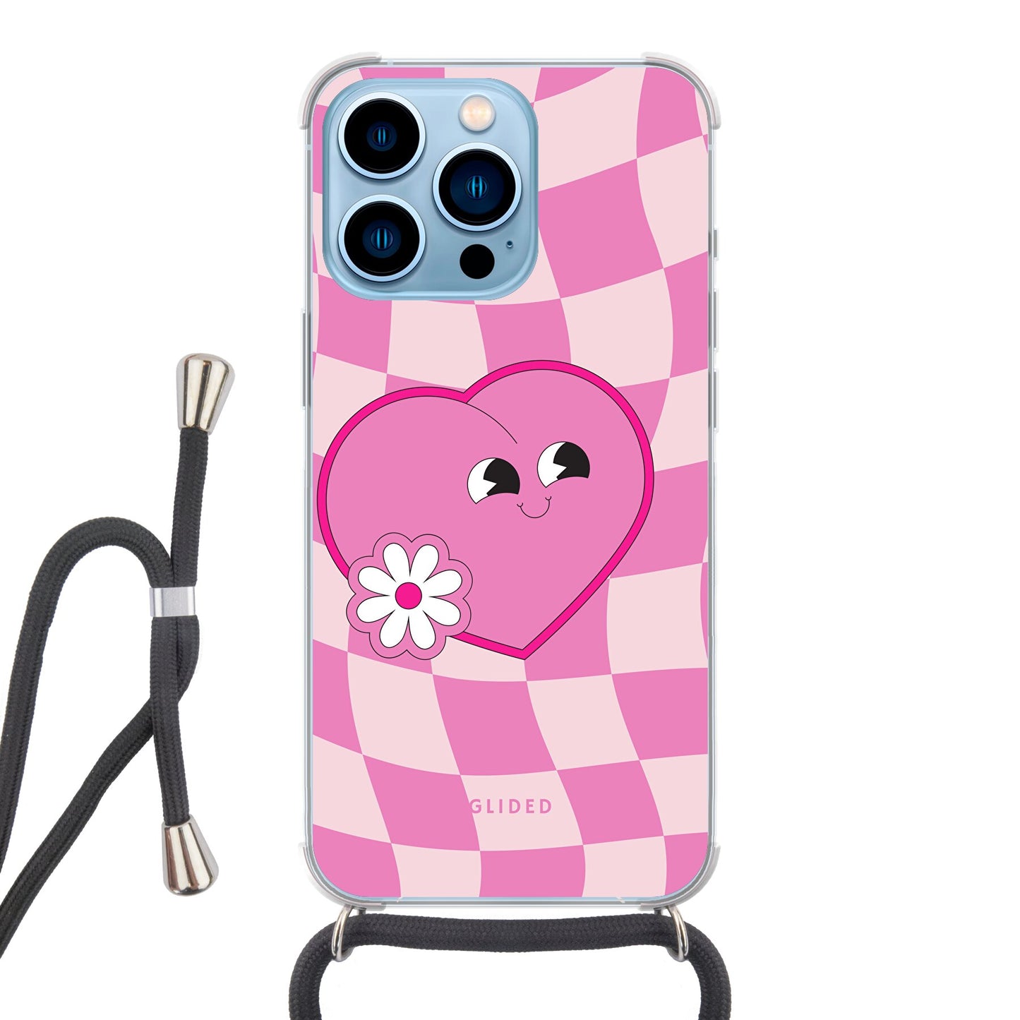 Sweet Love - iPhone 13 Pro Handyhülle Crossbody case mit Band