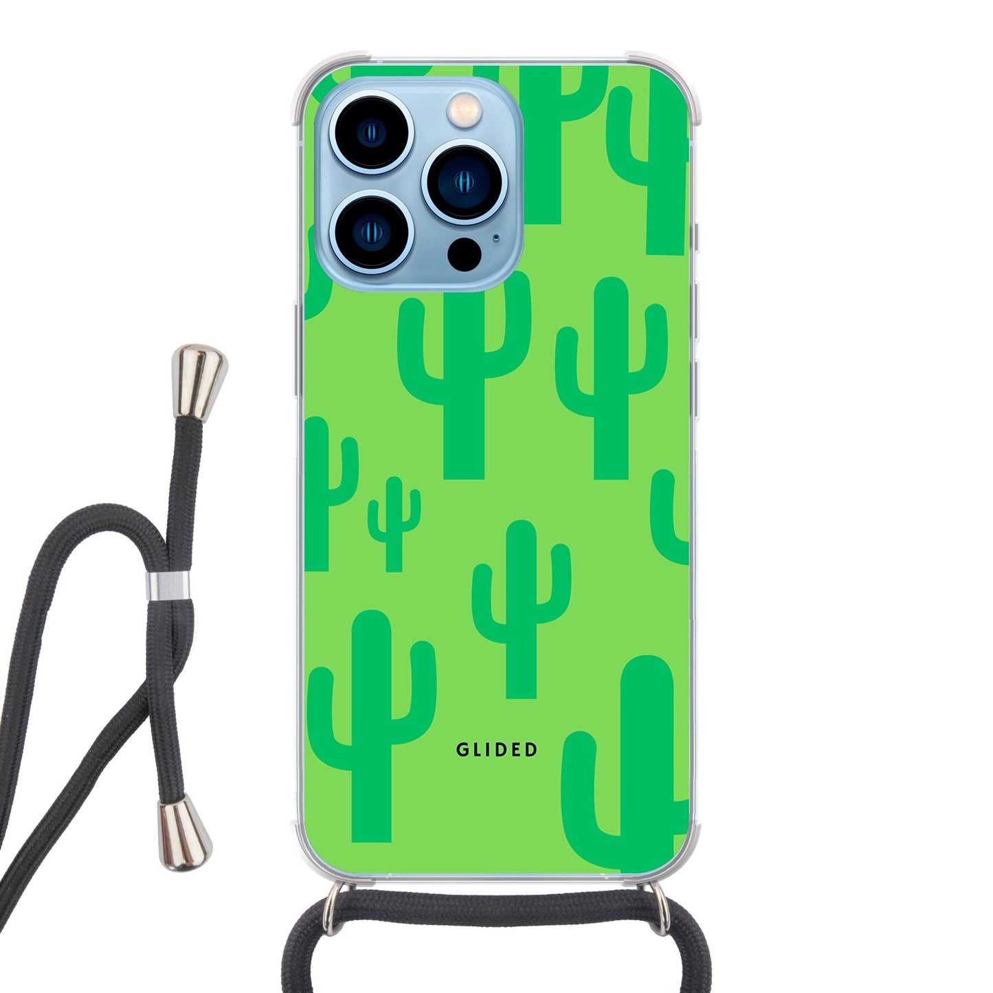 Cactus Spikes - iPhone 13 Pro - Crossbody case mit Band