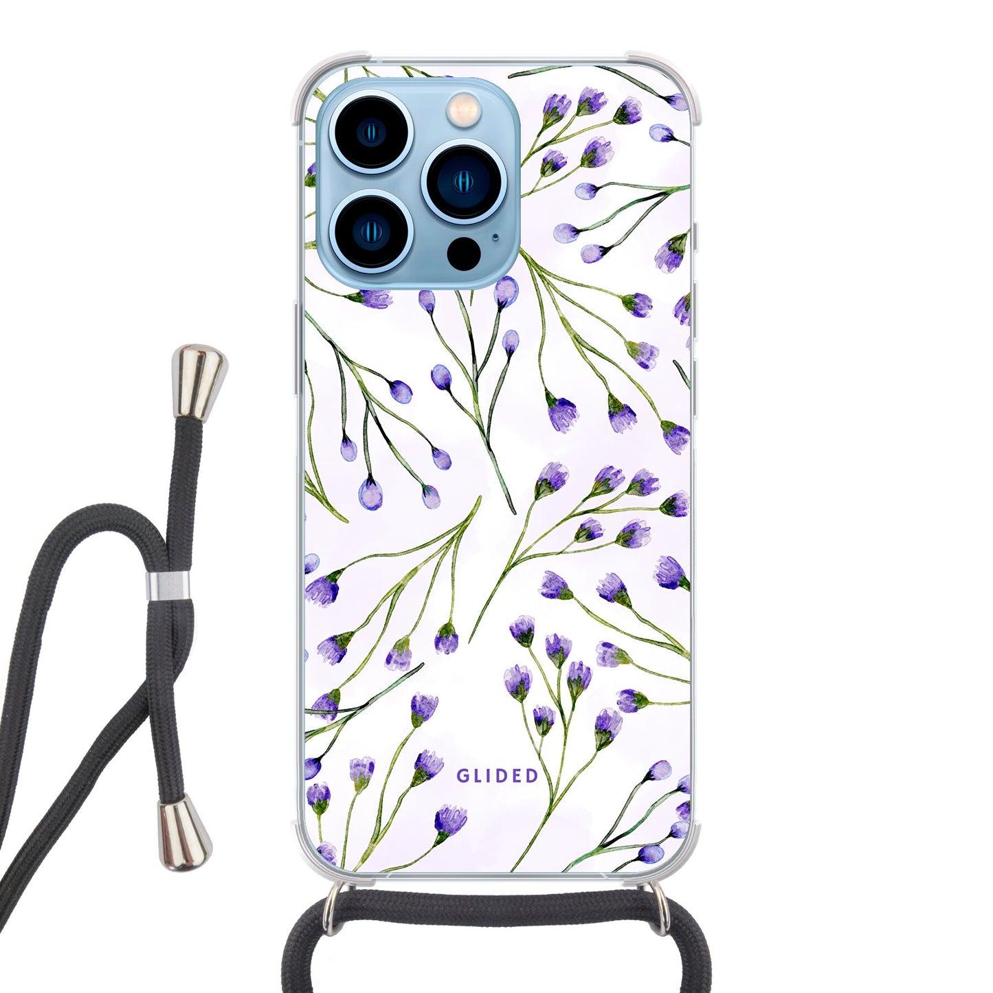 Violet Garden - iPhone 13 Pro Max Handyhülle Crossbody case mit Band