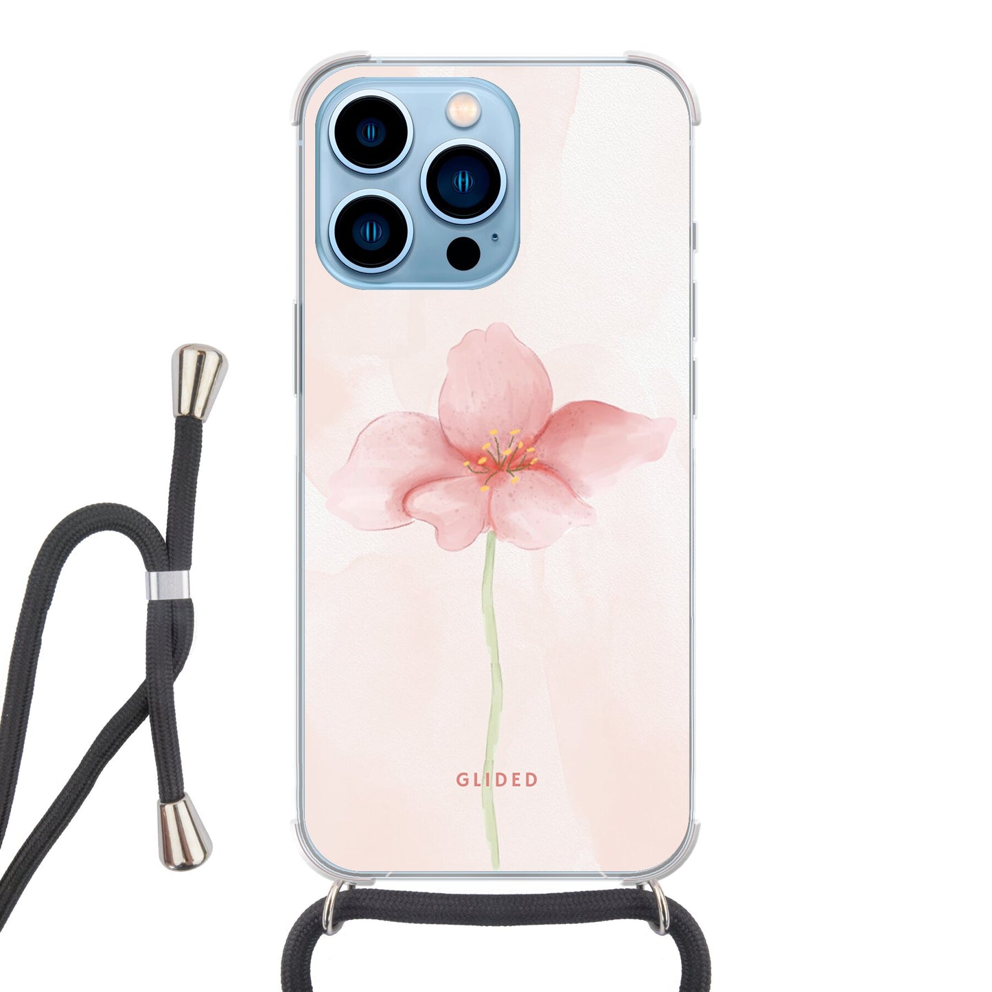 Pastel Flower - iPhone 13 Pro Max Handyhülle Crossbody case mit Band