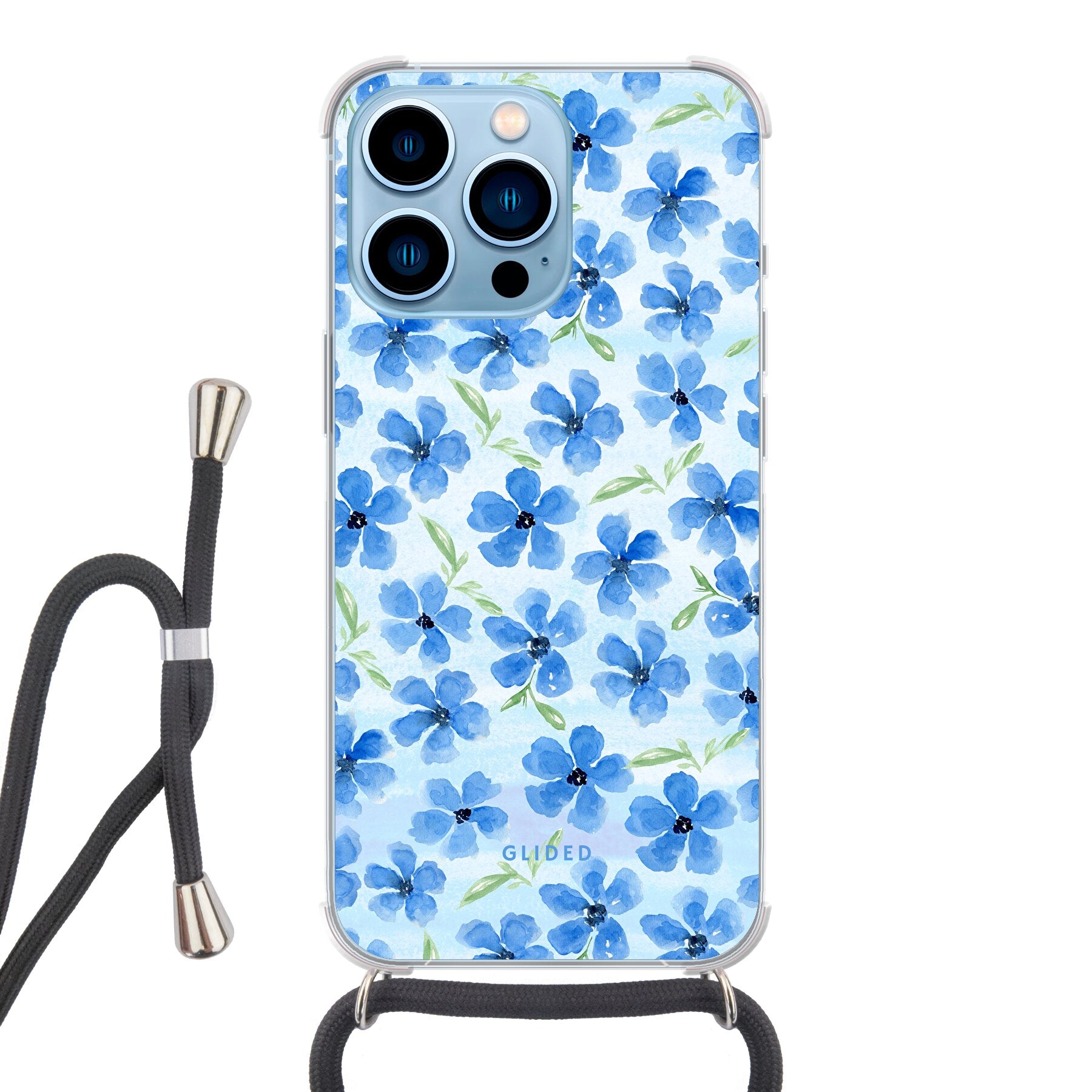 Ocean Blooms - iPhone 13 Pro Max Handyhülle Crossbody case mit Band