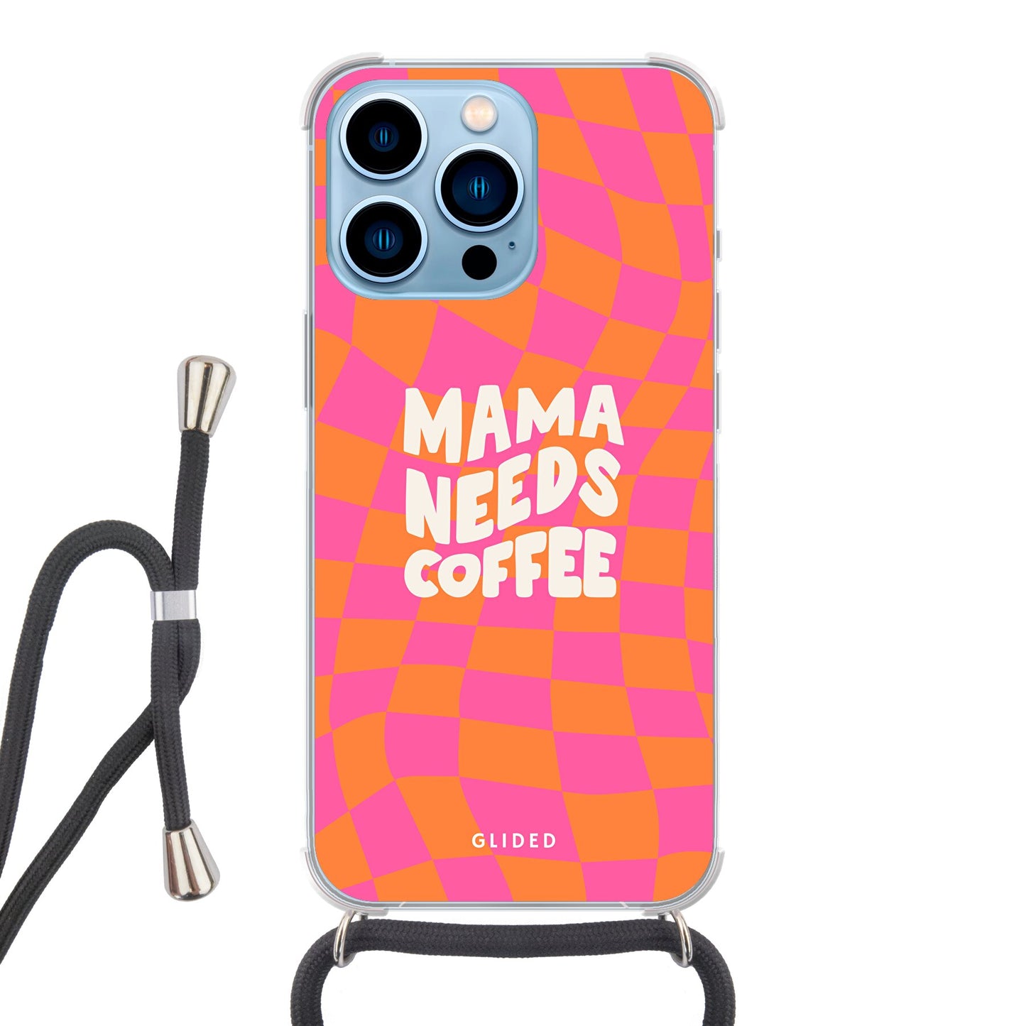 Coffee Mom - iPhone 13 Pro Max - Crossbody case mit Band