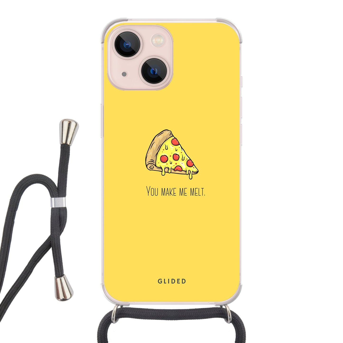 Flirty Pizza - iPhone 13 mini - Crossbody case mit Band