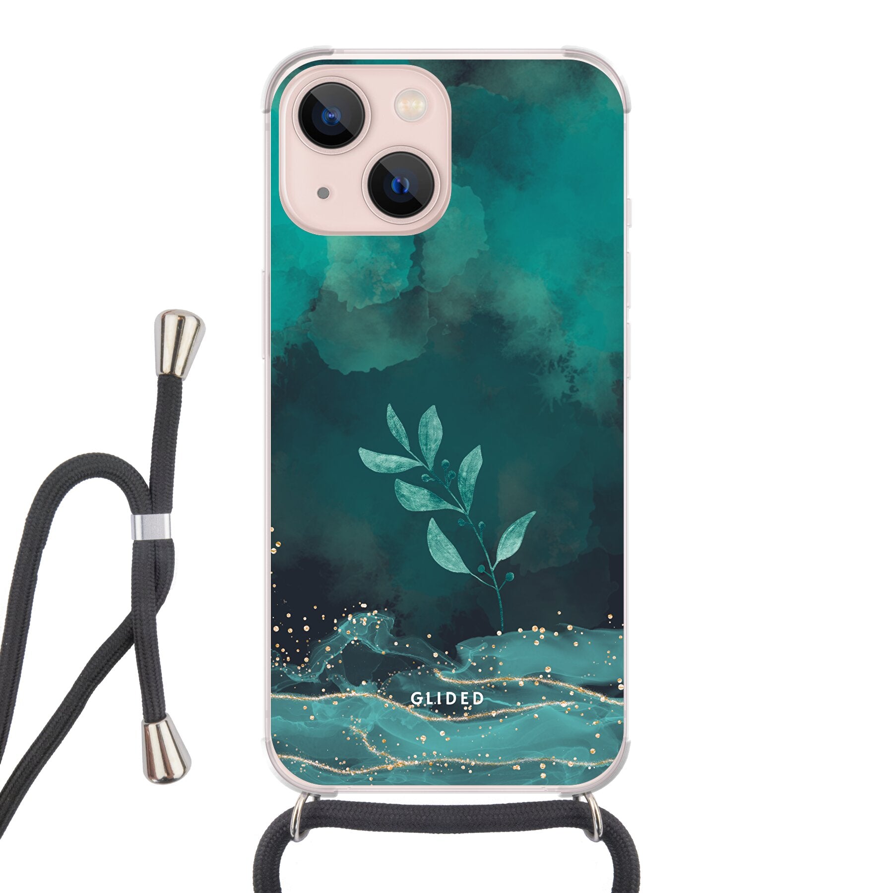 Mystic Bloom - iPhone 13 mini Handyhülle Crossbody case mit Band