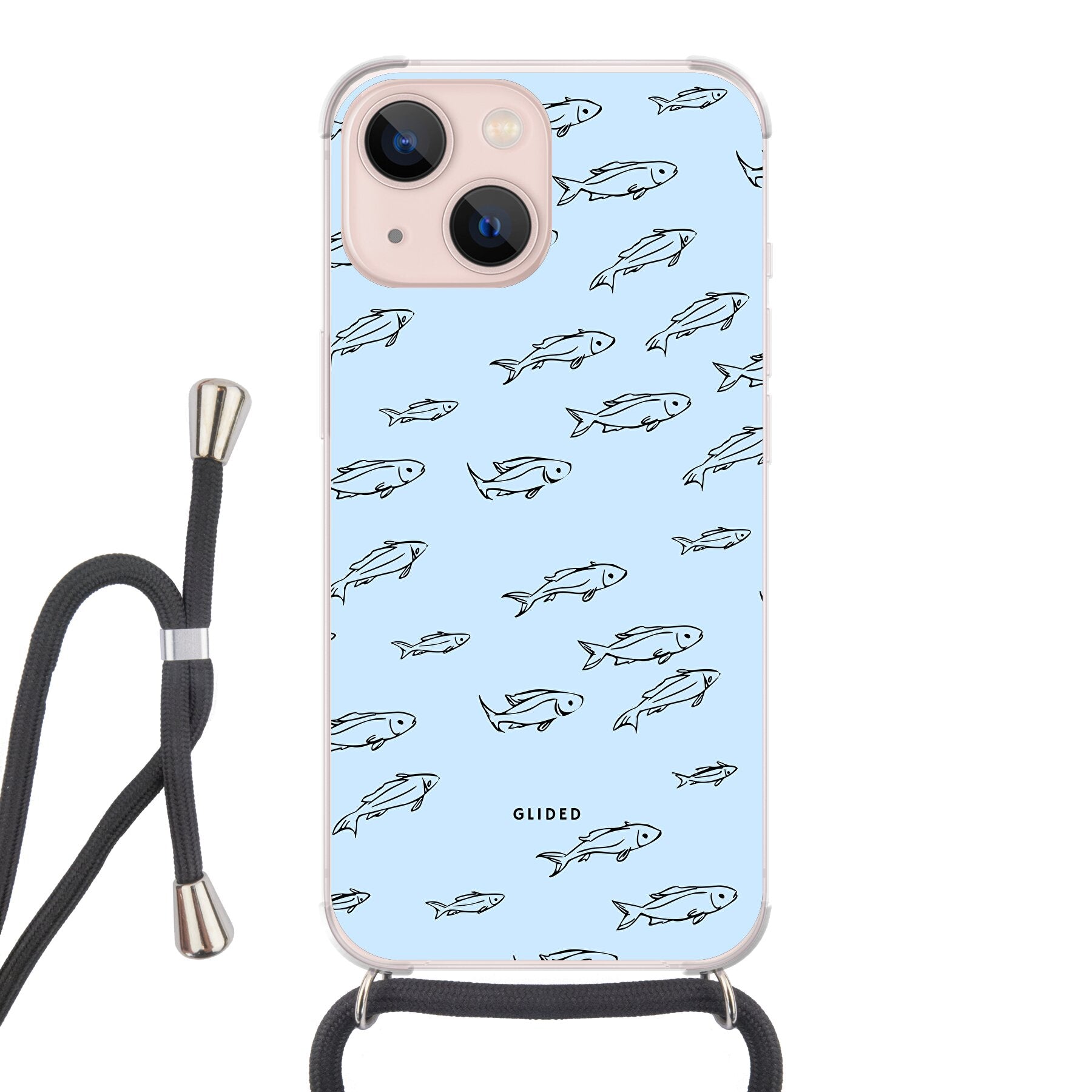 Fishy - iPhone 13 mini Handyhülle Crossbody case mit Band