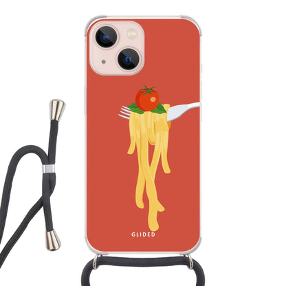 Pasta Paradise - iPhone 13 mini - Crossbody case mit Band