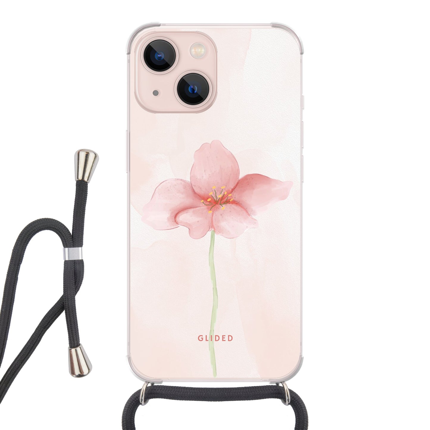 Pastel Flower - iPhone 13 mini Handyhülle Crossbody case mit Band