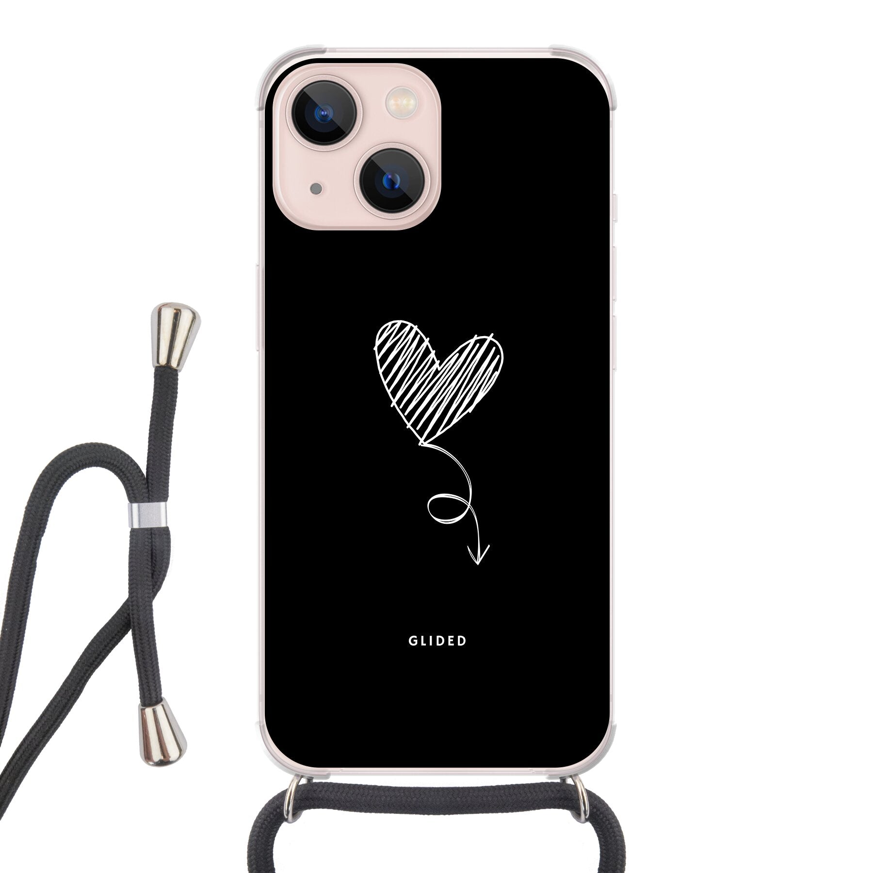 Dark Heart - iPhone 13 mini Handyhülle Crossbody case mit Band