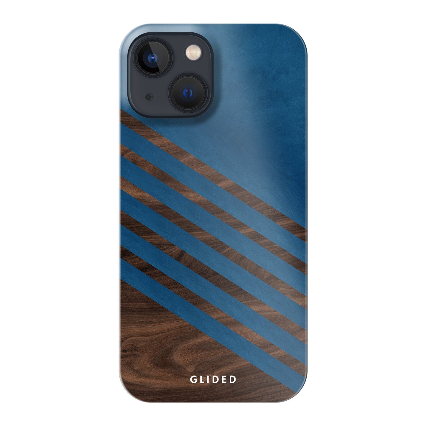 Blue Wood - iPhone 13 mini Handyhülle Hard Case